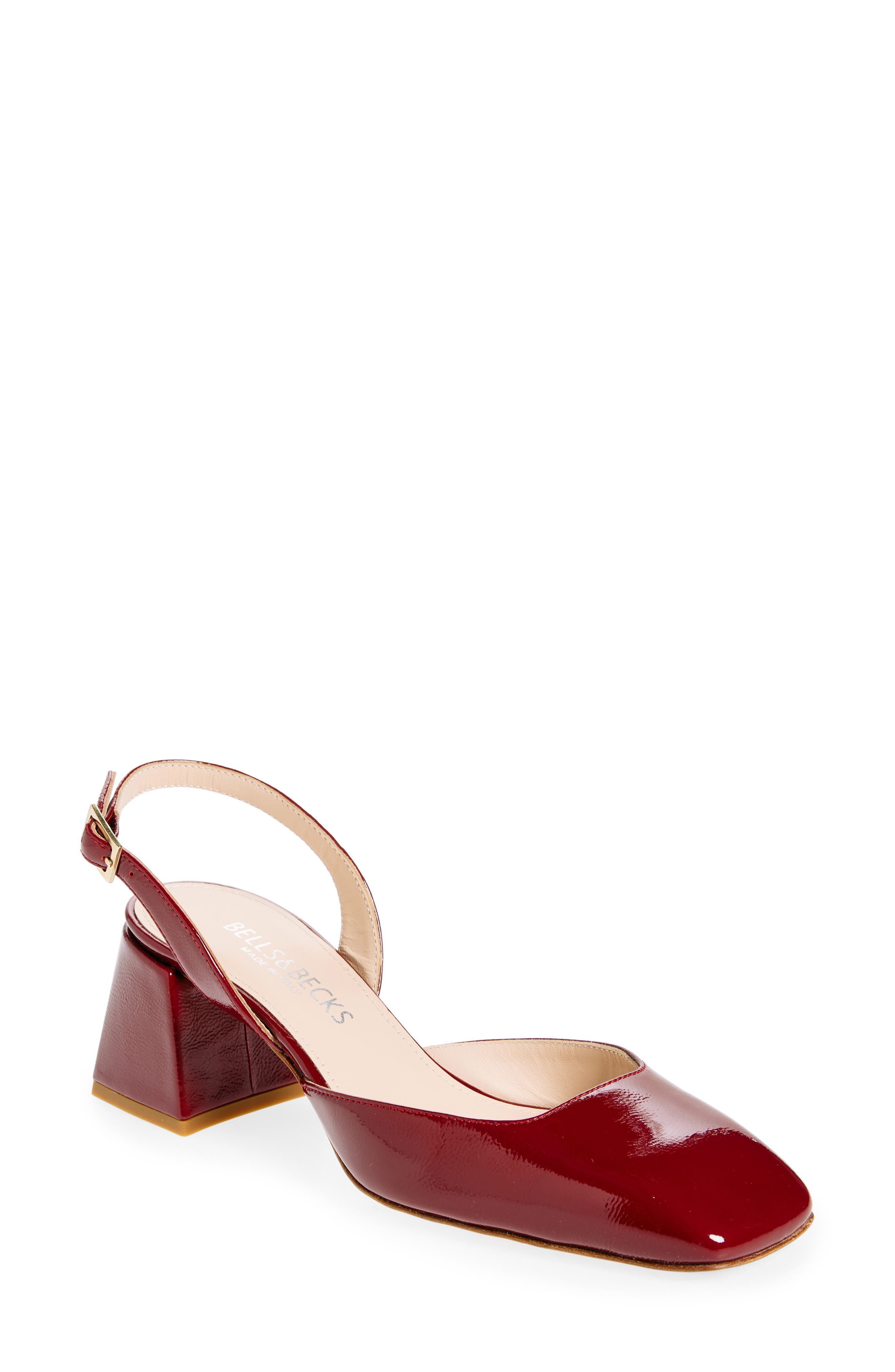 BELLS & BECKS Lana Slingback Pump in Deep Red 