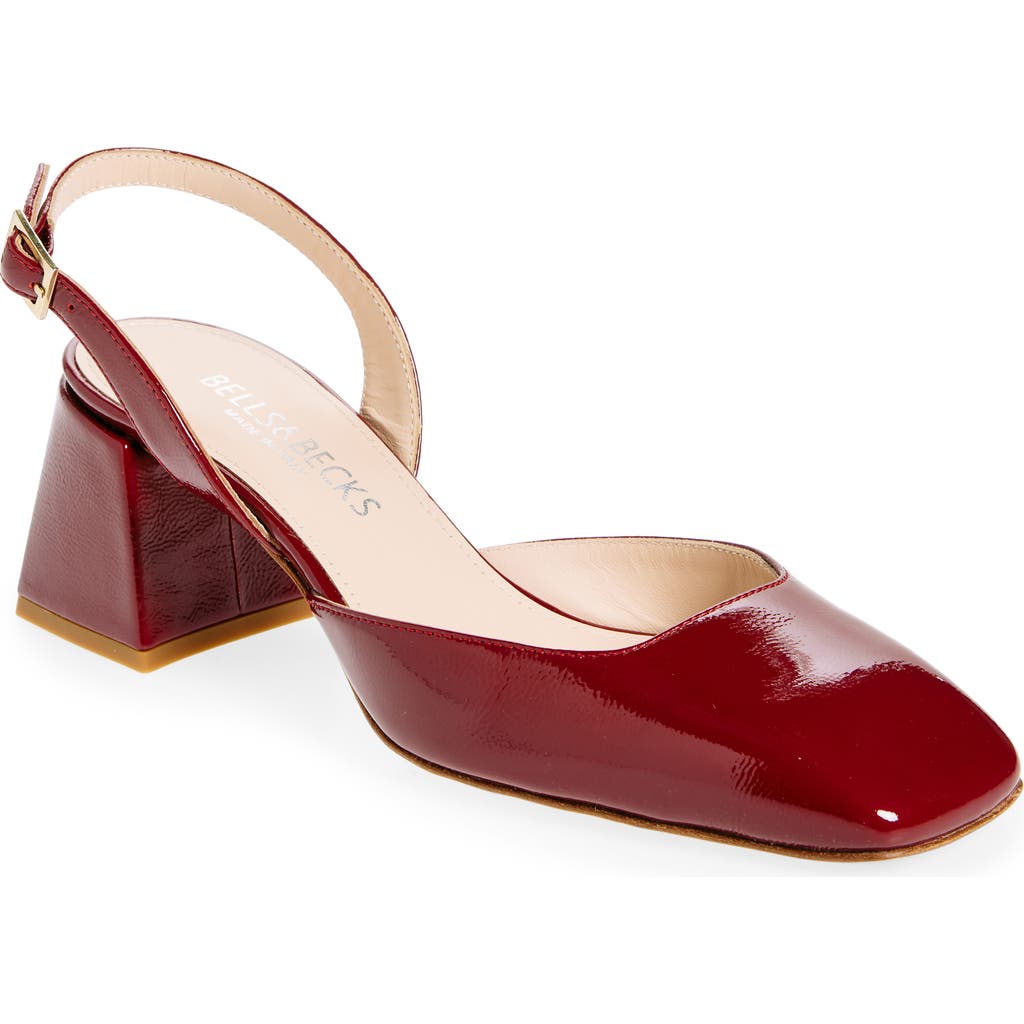 BELLS & BECKS Lana Slingback Pump in Deep Red