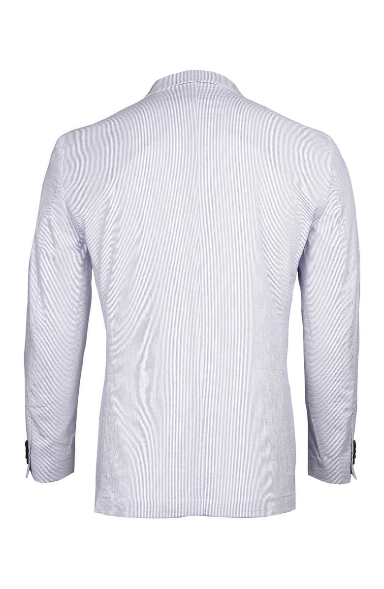 SAVILE ROW CO Seersucker Notch Lapel Slim Fit Blazer, Alternate, color, 