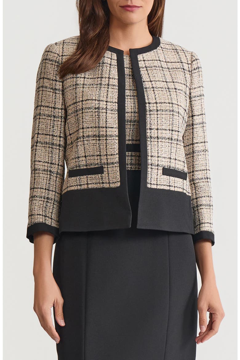 Plaid Jacket, Main, color, SOFT SAND MULTI