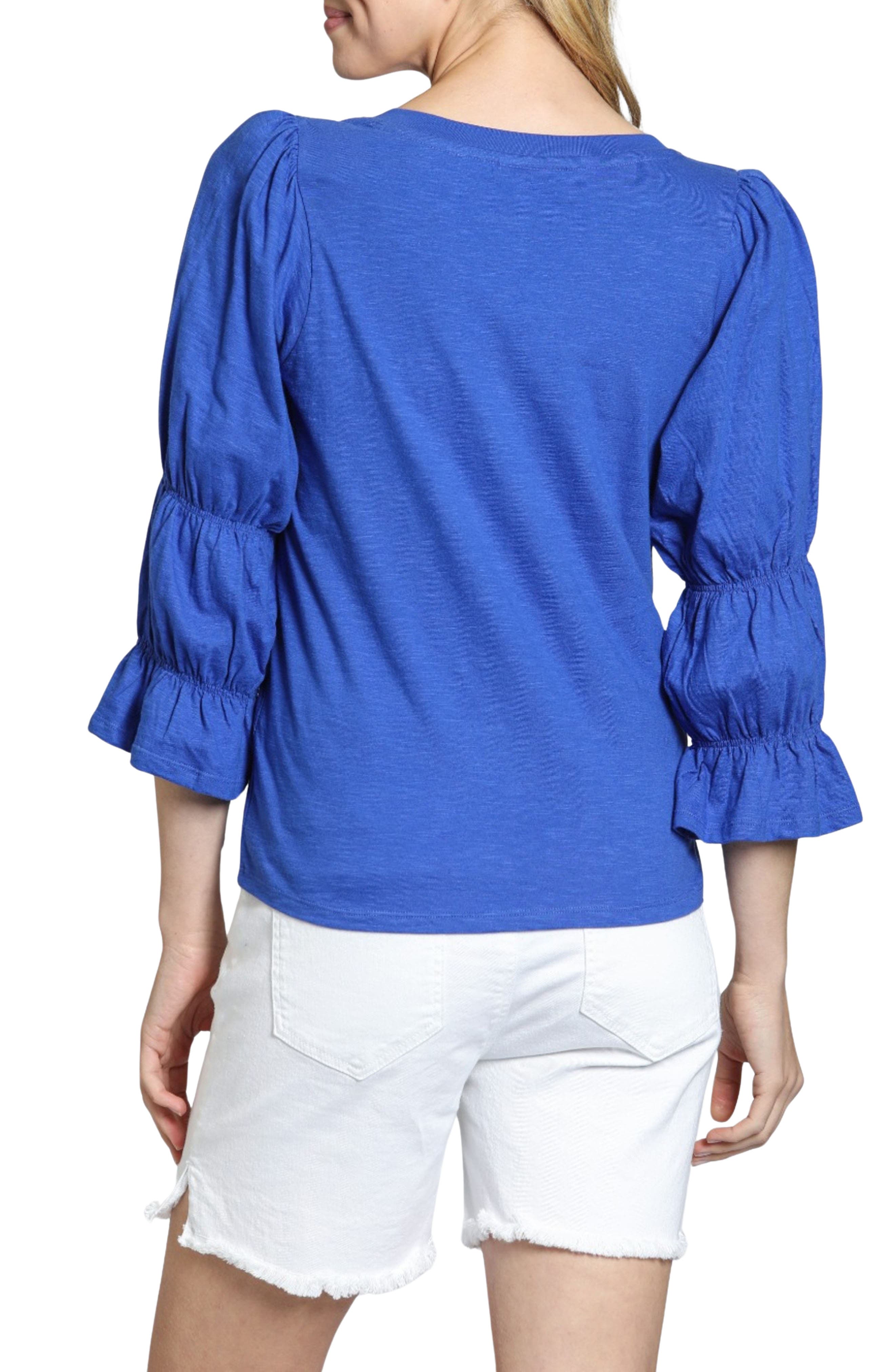 Renaissance Sleeve Cotton Slub Top - image 2