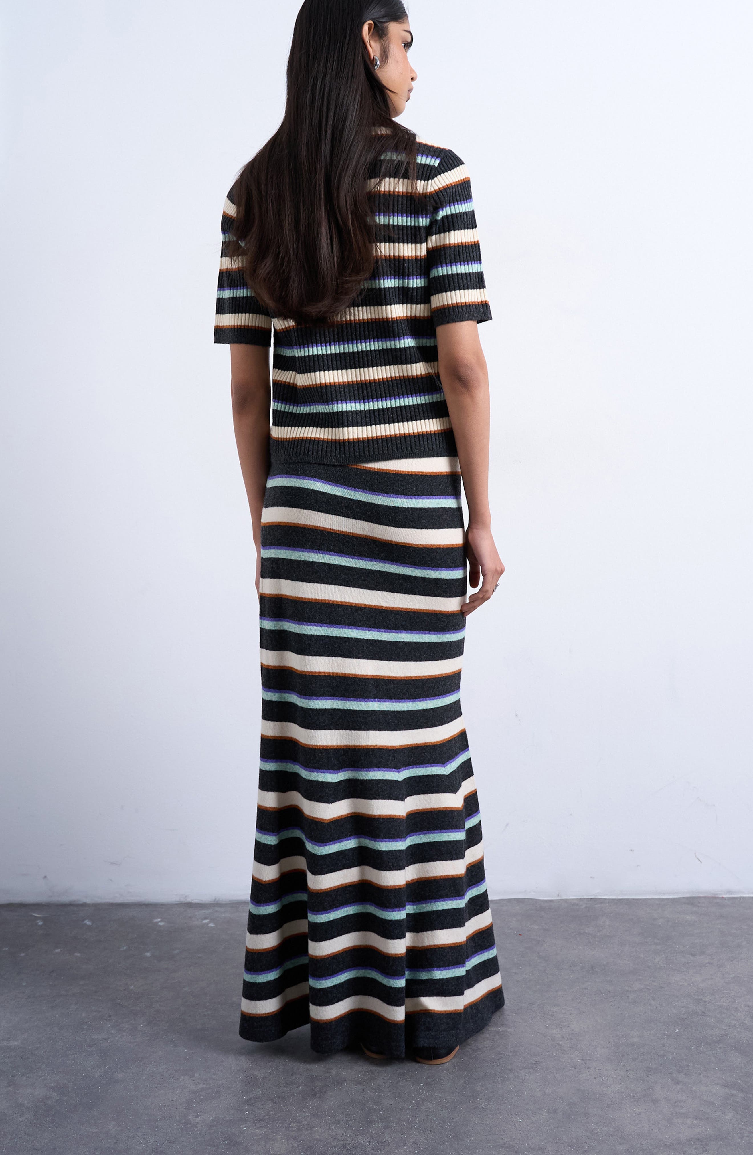 Stripe Knit Maxi Skirt - image 2