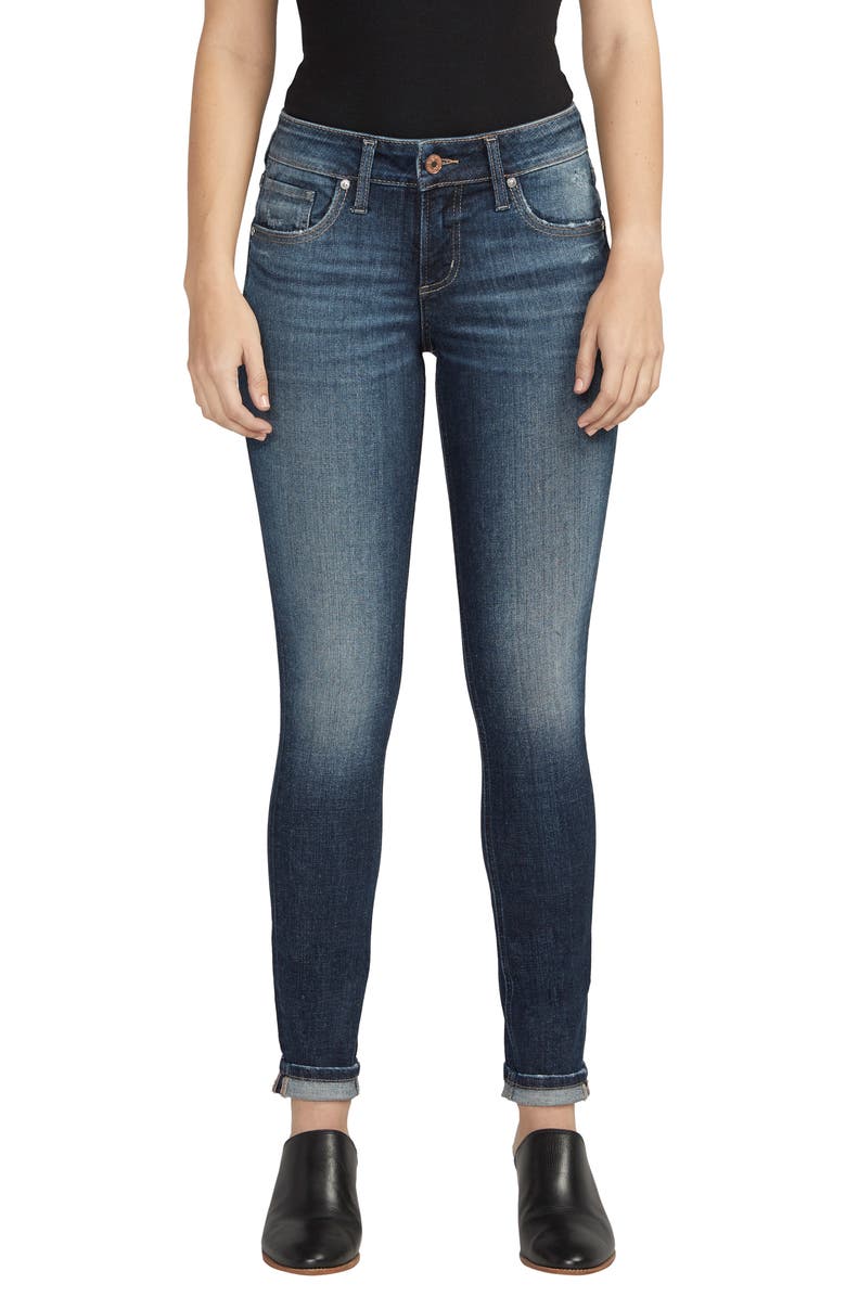 Silver Jeans Co. Mid Rise Slim Girlfriend Jeans, Main, color,