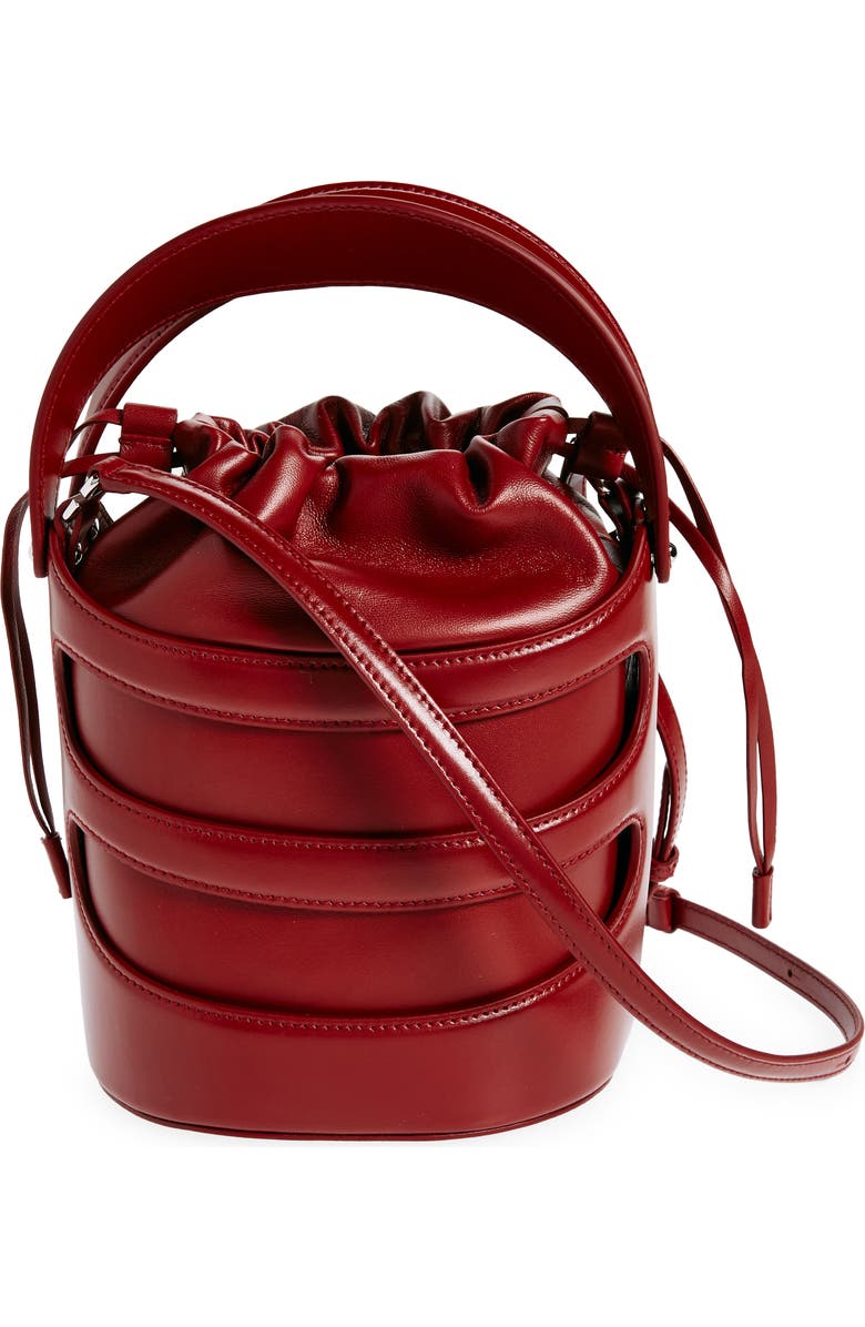 McQueen The Rise Leather Bucket Bag, Alternate, color,