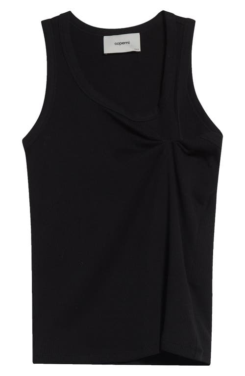 Coperni Washing Clip Rib Organic Cotton Tank In Black