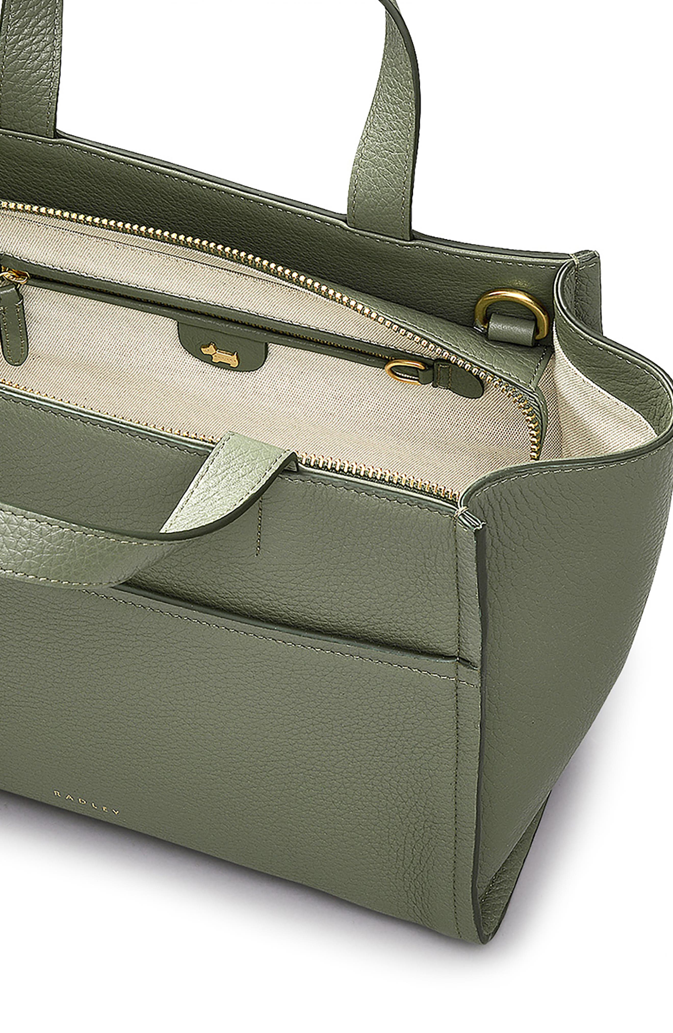 Radley Medium Oak Street Leather Tote, Alternate, color, Dark Olive