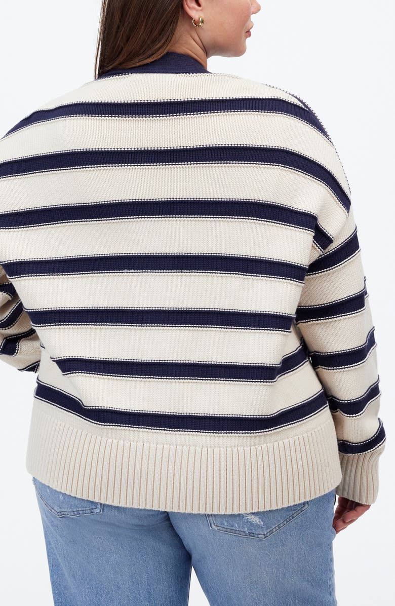 Madewell Stripe Oversize Cotton Cardigan, Alternate, color, 