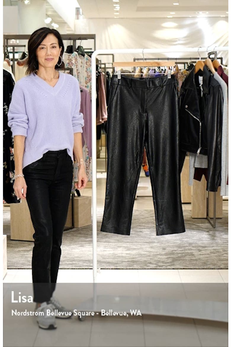 Tapered Faux Leather Crop Pants video