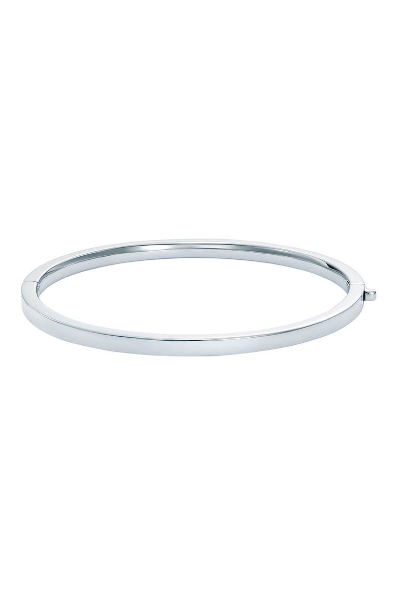 Chrishell Logo Slim Bangle Bracelet, Alternate, color, SILVER TONE