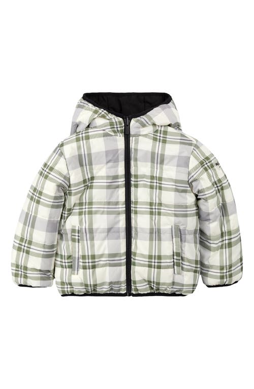 Miles The Label Kids' Reversible Quilted Hooded Jacket In Black