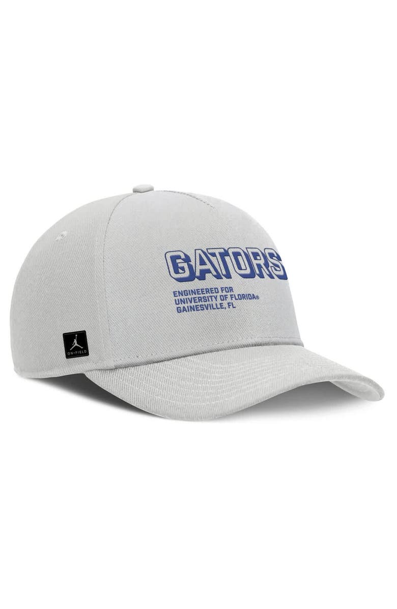 Jordan Brand Men's Jordan Brand Gray Florida Gators 2025 Sideline Dust Pinched Rise Adjustable Hat, Alternate, color, Gray