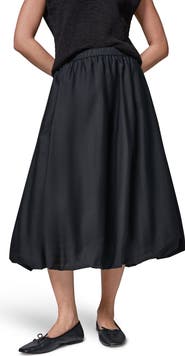 Donna Karan New York Stretch Poplin Bubble Skirt