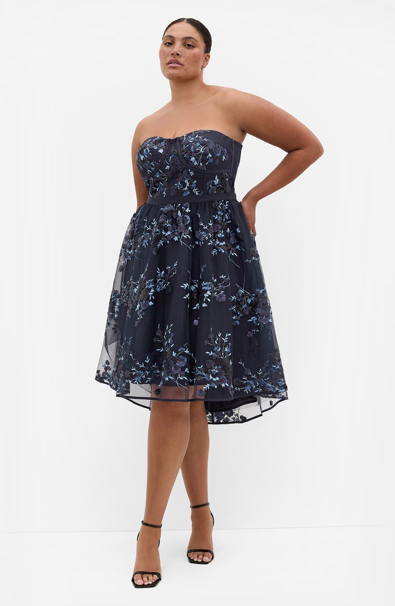 City Chic Ambrosia Lace Fit & Flare Dress, Alternate, color,