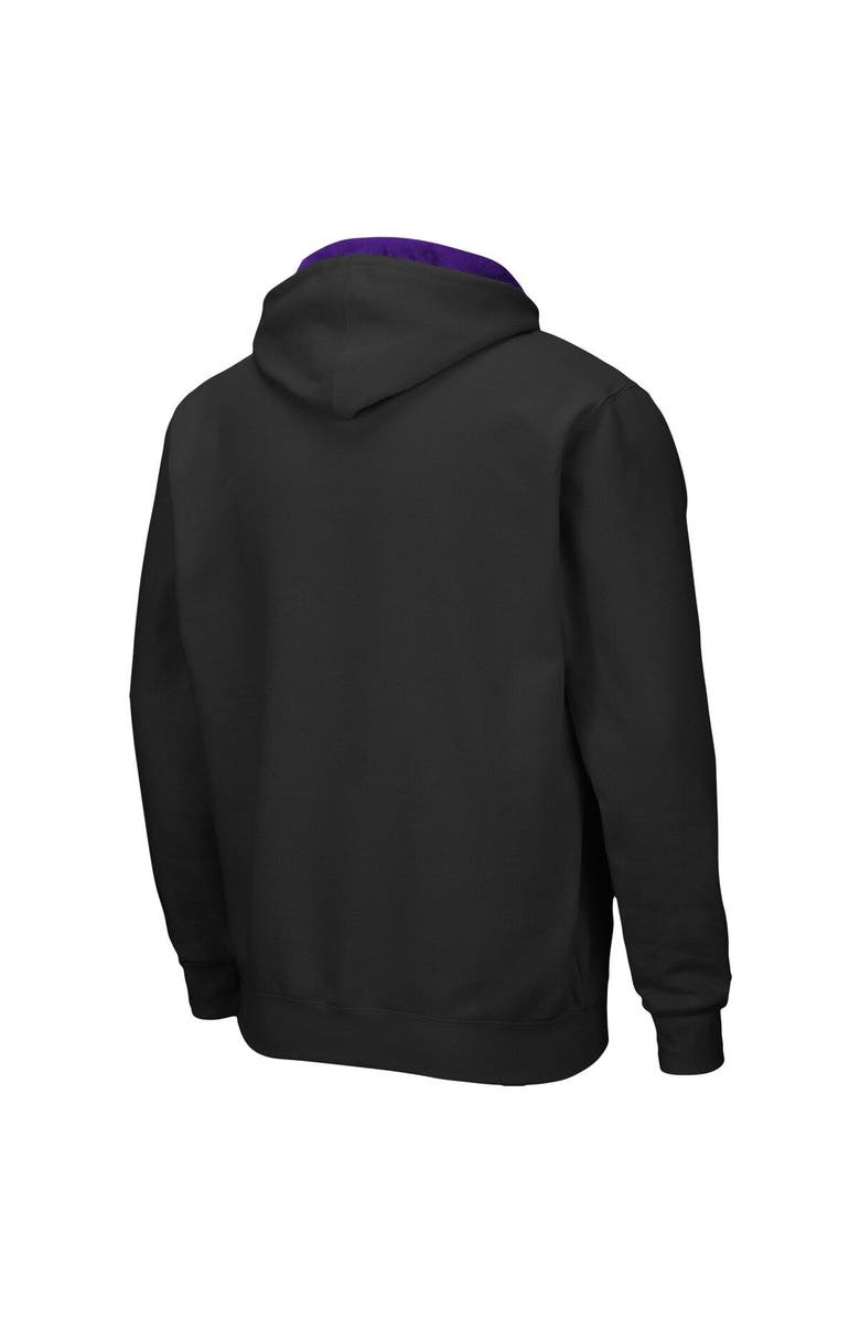 COLOSSEUM Men's Colosseum Black Washington Huskies Arch & Logo 3.0 Full-Zip Hoodie, Alternate, color, Black
