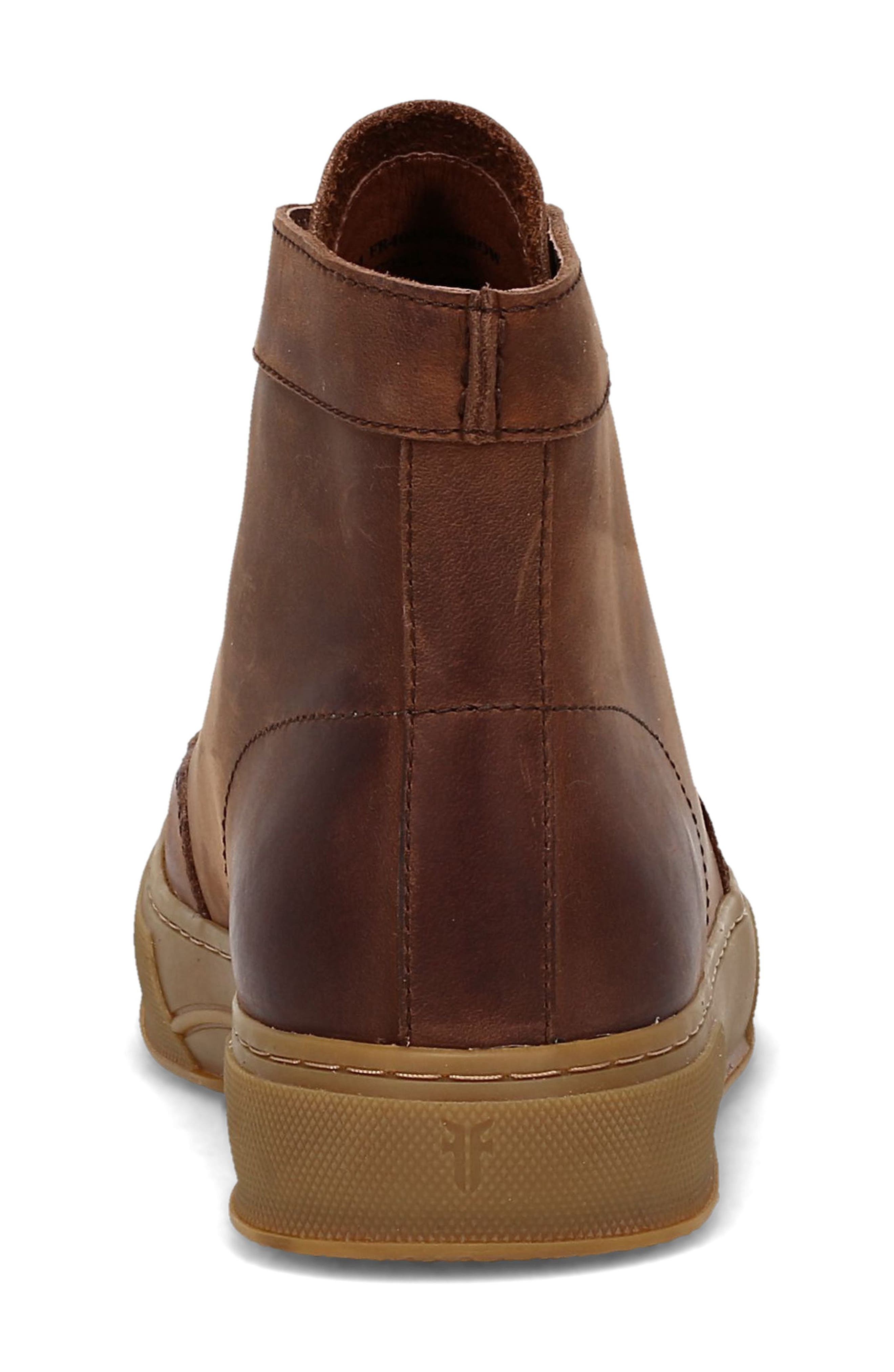 Hoyt Mid Lace Sneaker, Alternate, color, BROWN