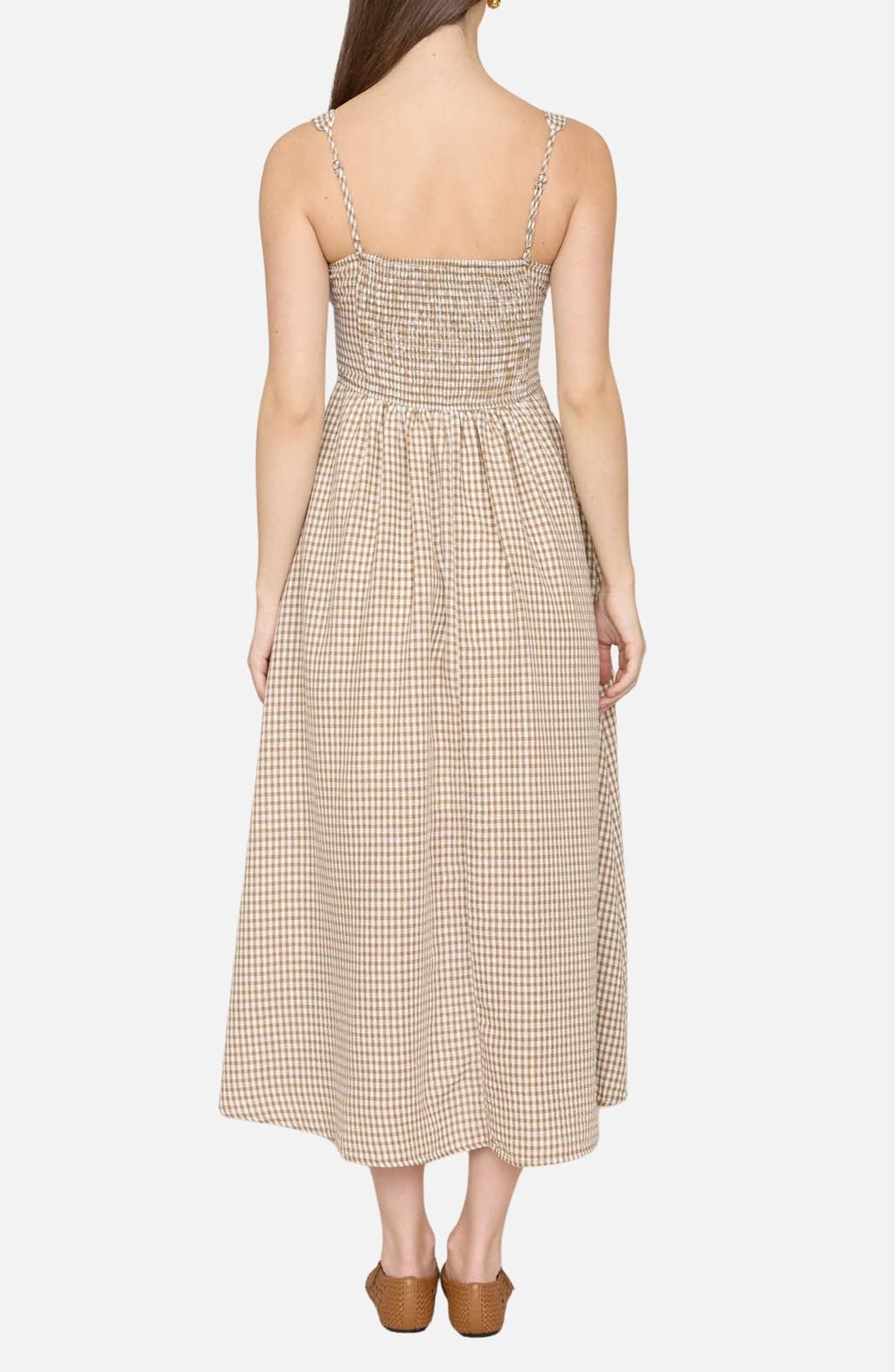 Gingham Fit & Flare Midi Dress - image 4