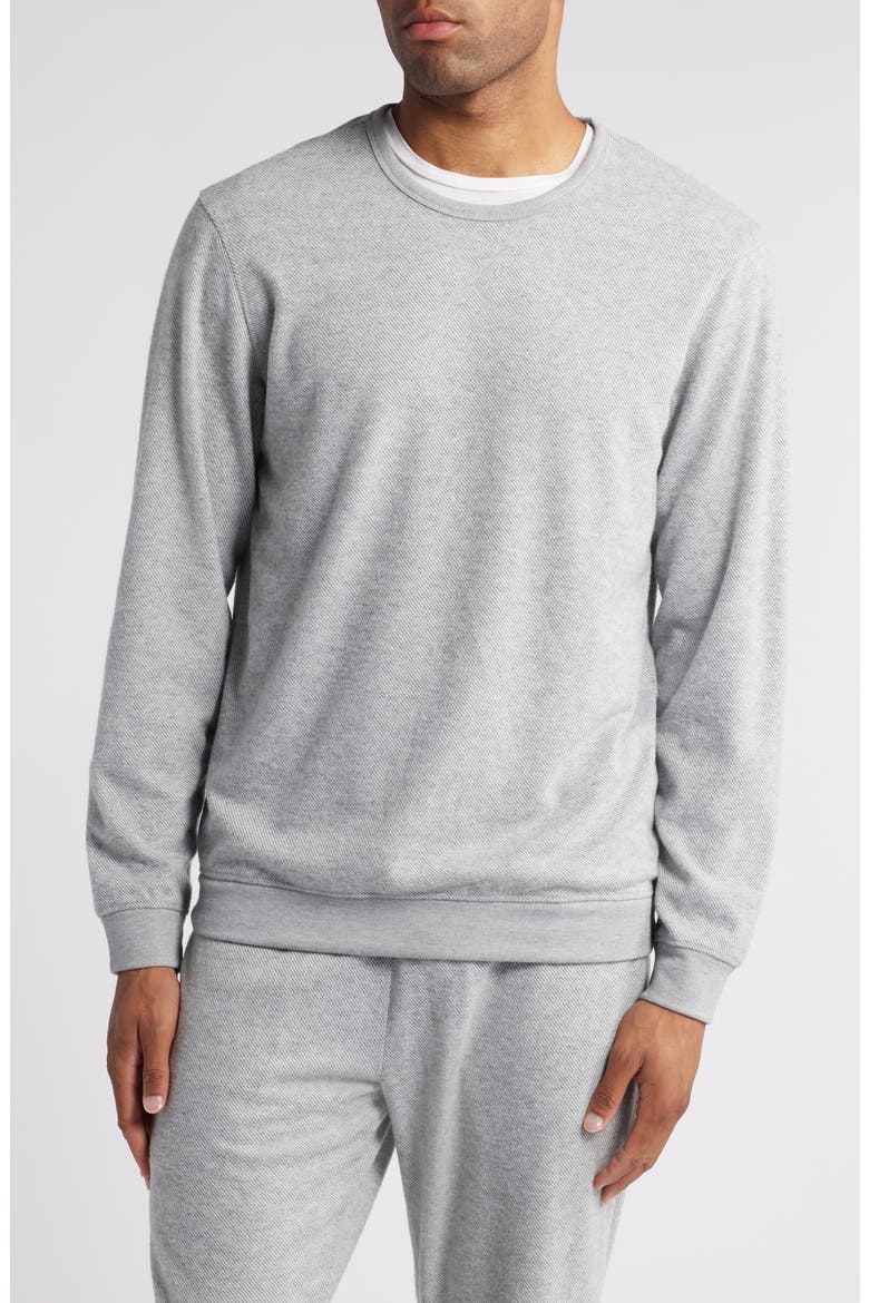 Brushed Twill Crewneck Sweatshirt, Main, color, GREY