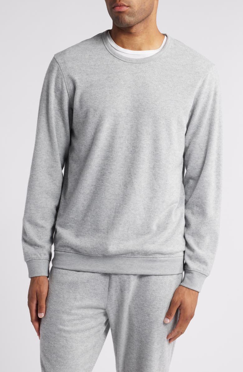 Daniel Buchler Brushed Twill Crewneck Sweatshirt, Main, color,