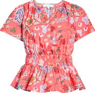 SUGARLIPS Amania Floral Sarina Smocked Top