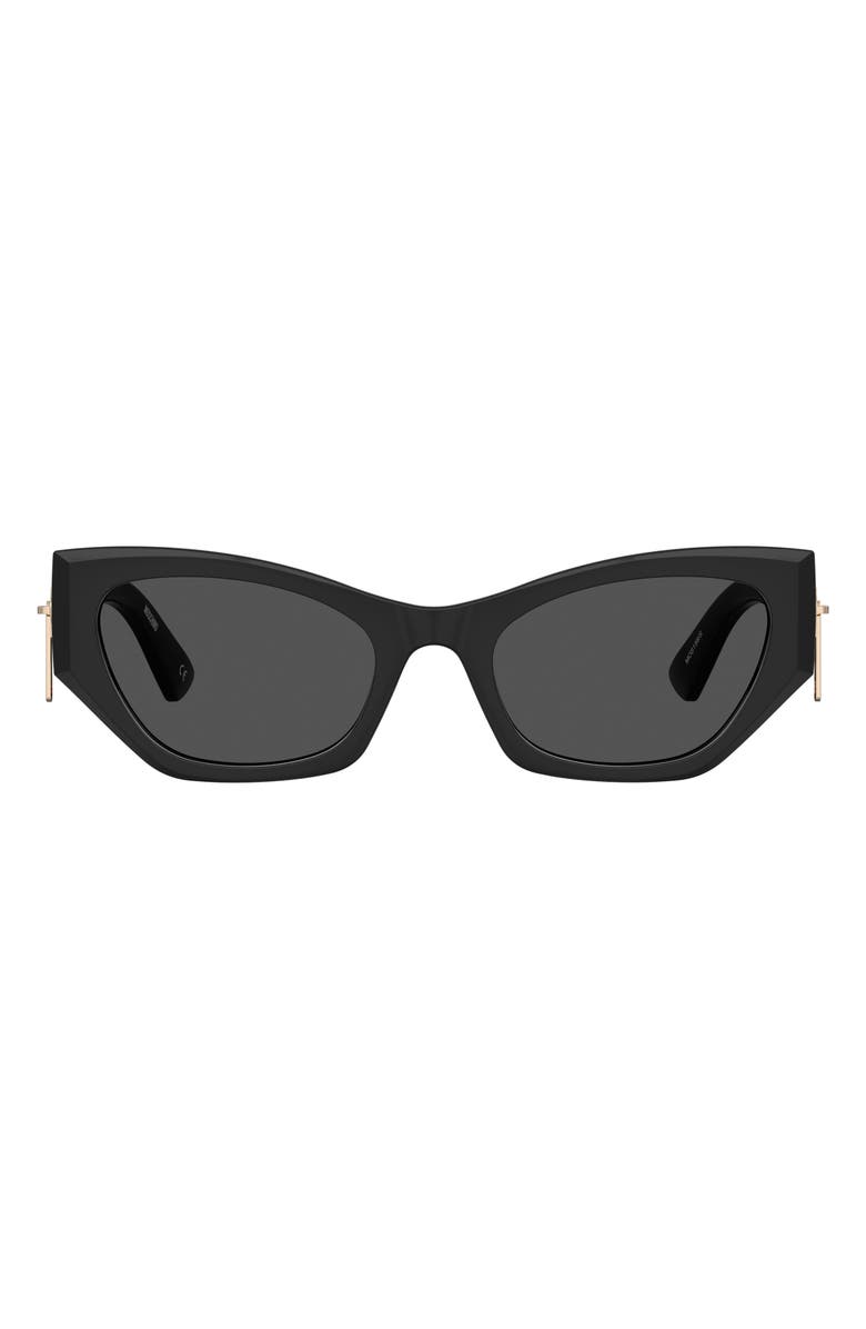 Moschino 55mm Cat Eye Sunglasses, Main, color, Black