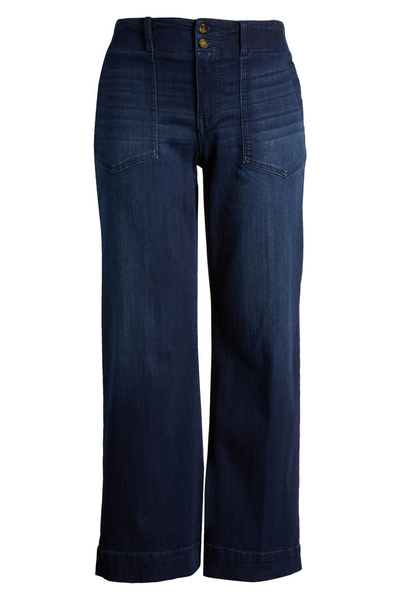 Hannah Patch Pocket Flare Jeans, Alternate, color, SUMMIT LAKE