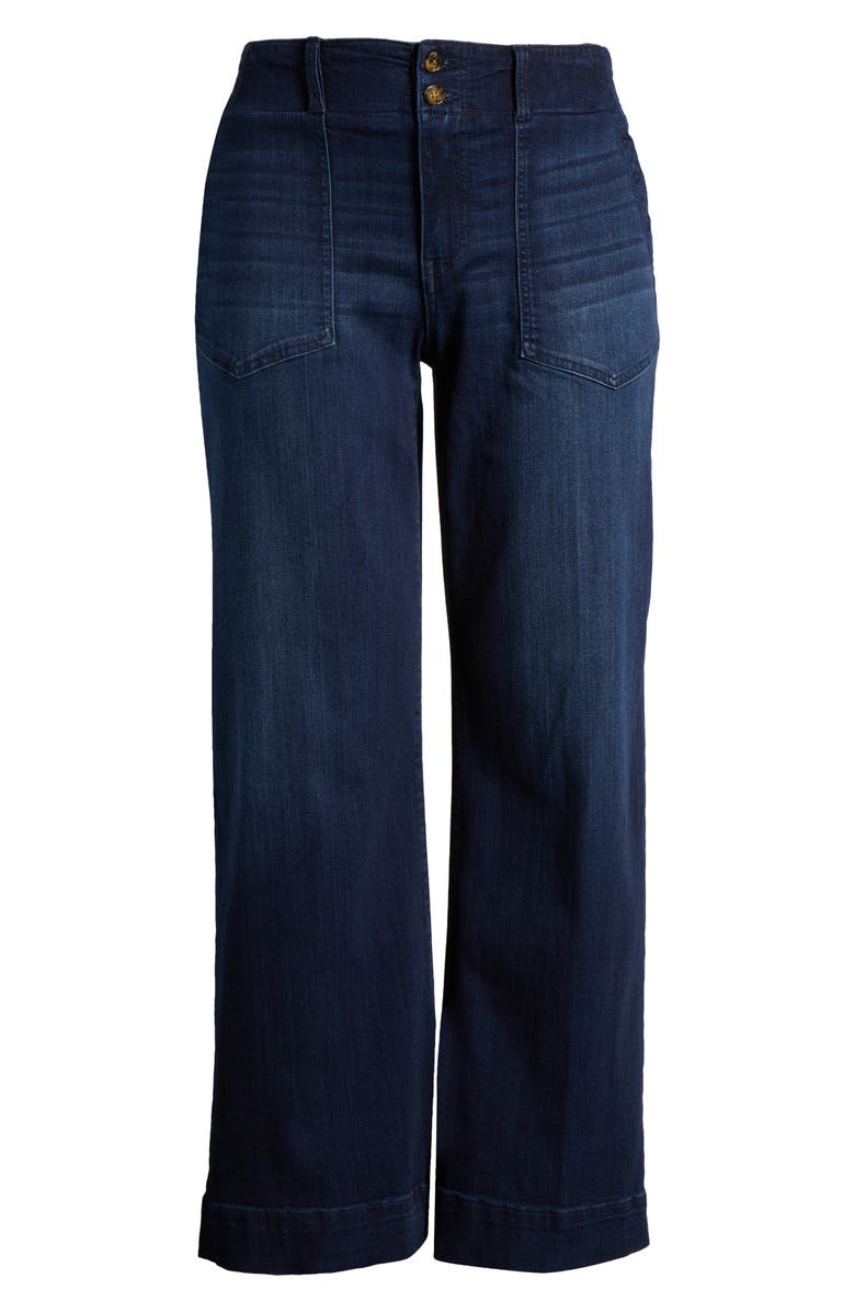 Liverpool Los Angeles Hannah Patch Pocket Flare Jeans, Alternate, color, Summit Lake