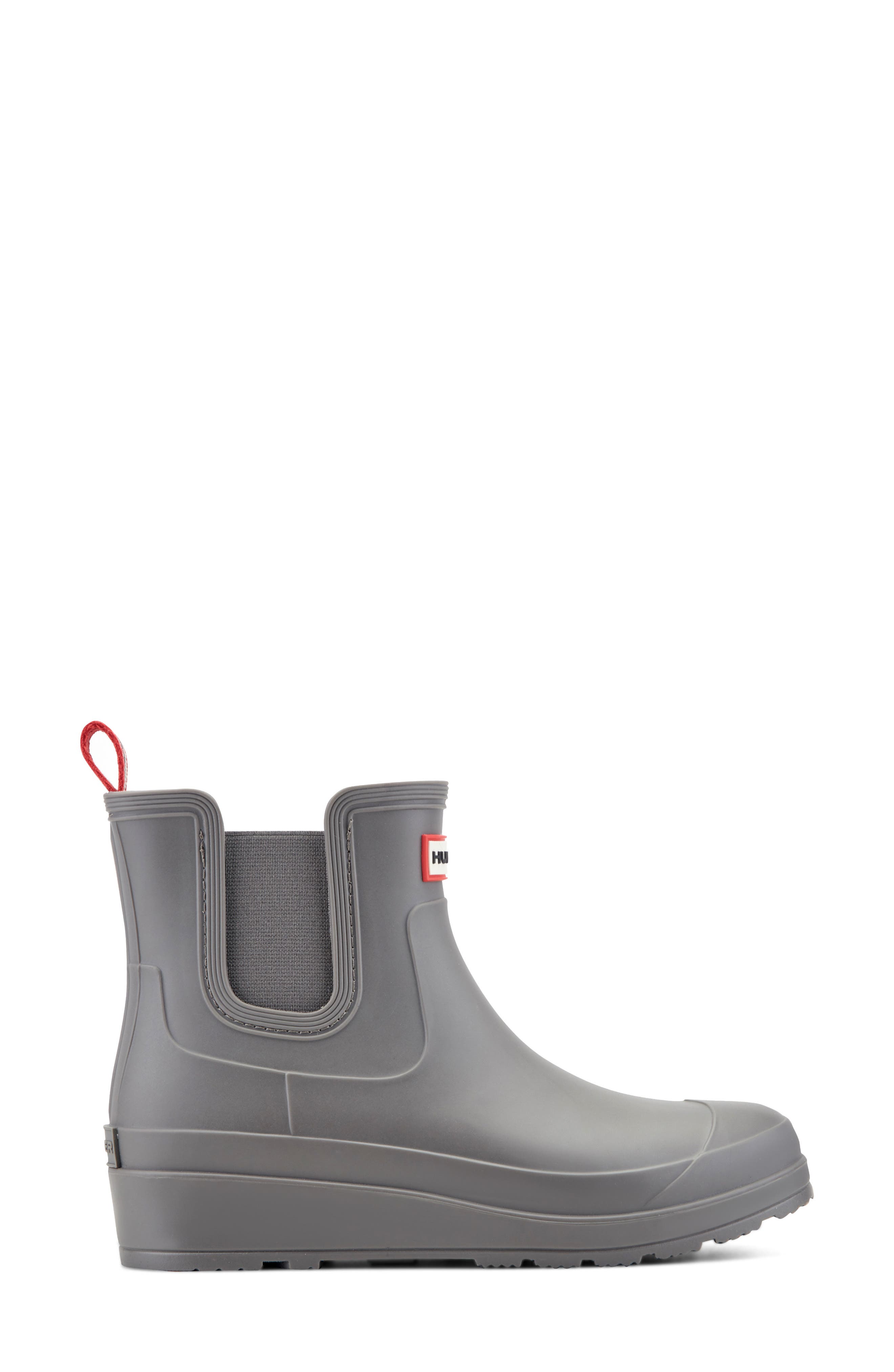 Hunter Tabitha Chelsea Waterproof Rain Boot, Alternate, color, Dark Gray