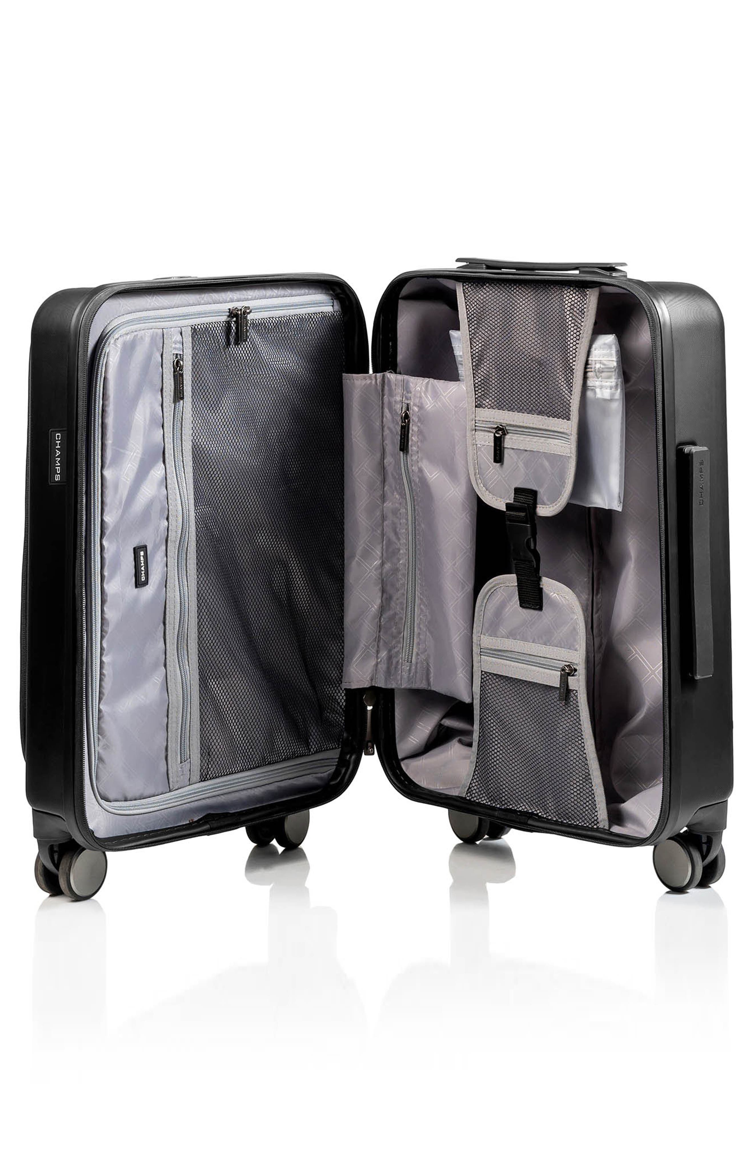 CHAMPS Tech 2-Piece Wheeled Luggage Set, Alternate, color, Black