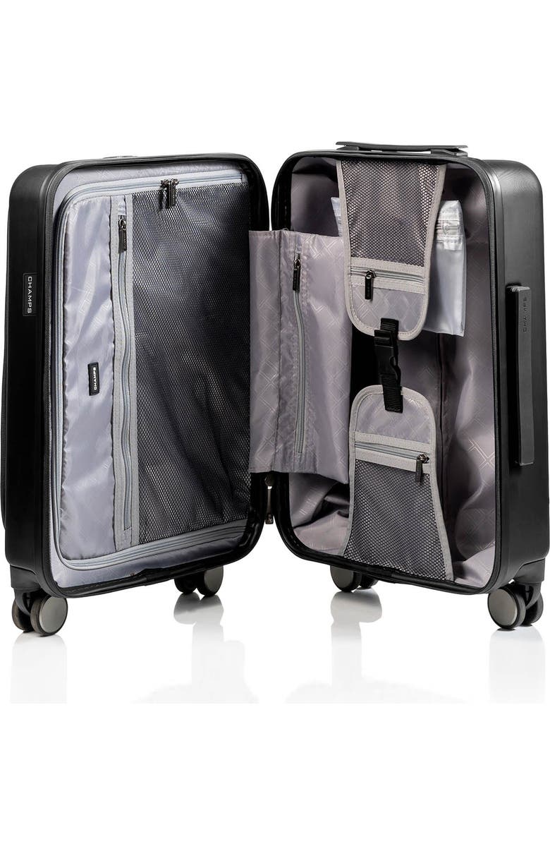 CHAMPS Tech 2-Piece Wheeled Luggage Set, Alternate, color, Black