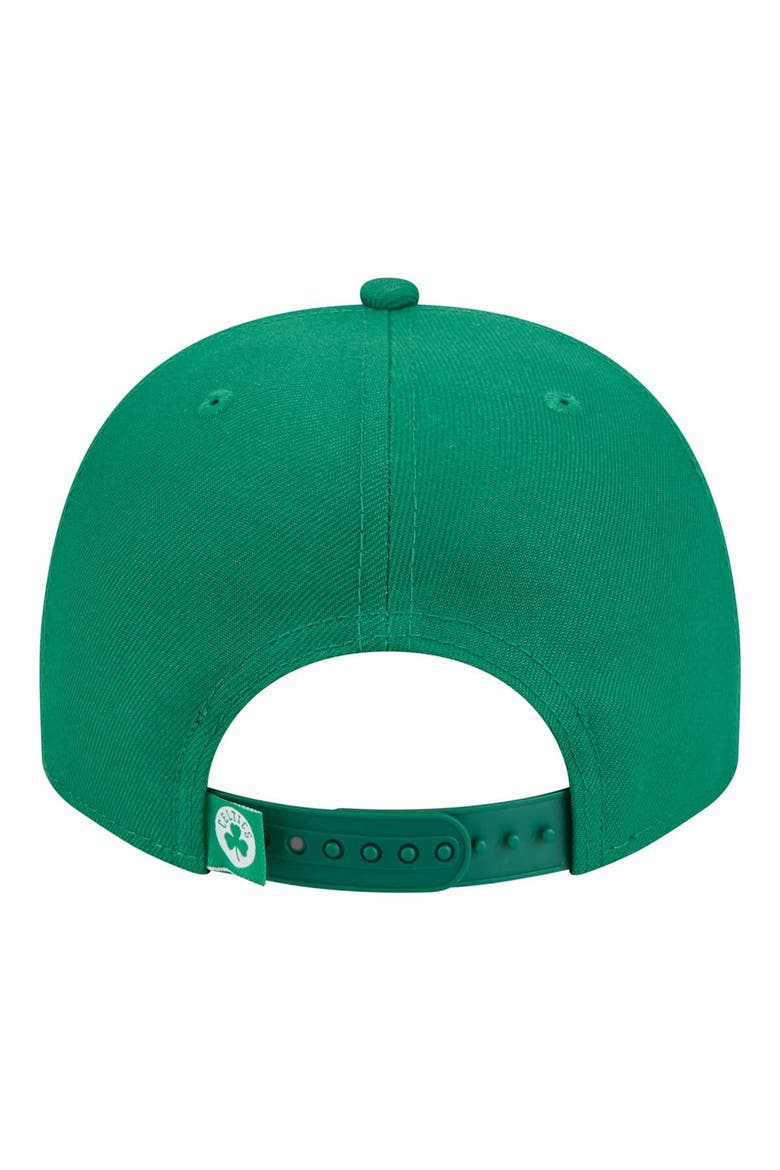 Men's New Era  Kelly Green Boston Celtics Injection Cartoon Logo A-Frame 9FIFTY Adjustable Hat, Alternate, color, Kelly Green