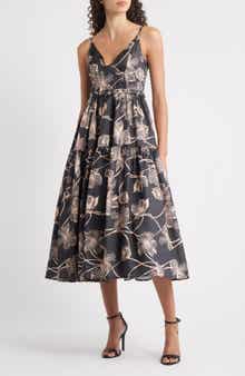 Hutch Belted Bustier Tiered Dress