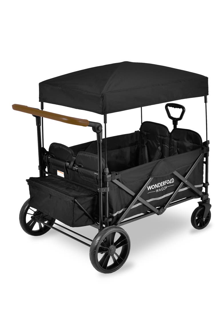 Wagon Push/Pull Quad Stroller Wagon - Black, Alternate, color, BLACK