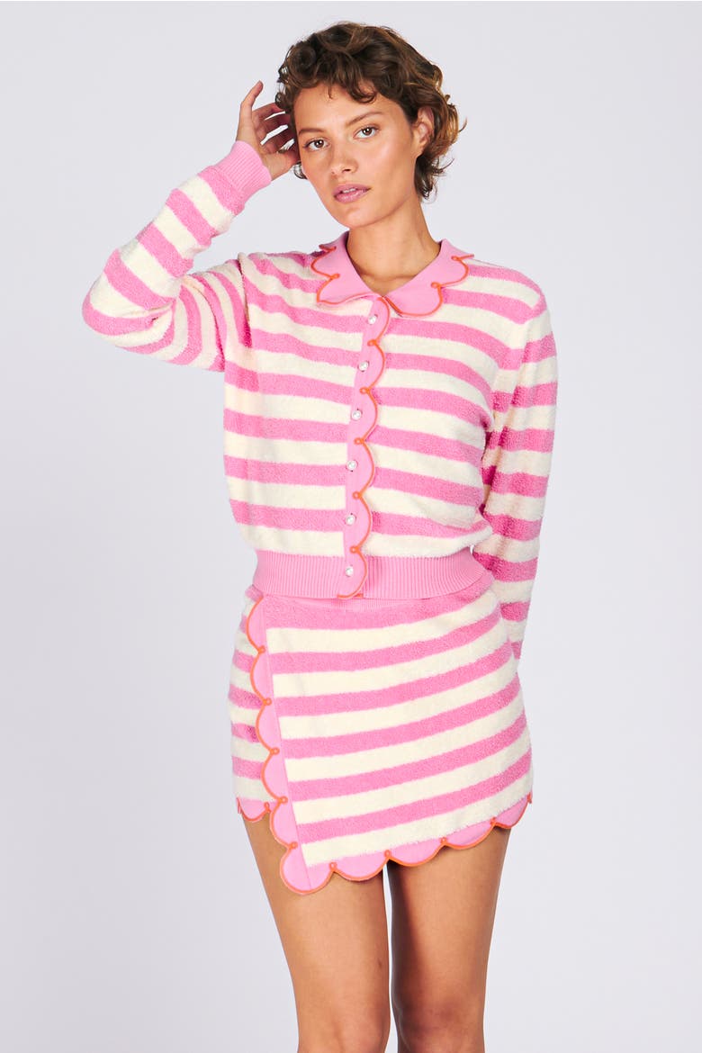 Cupcake Skort, Alternate, color, Pink Towel Stripe