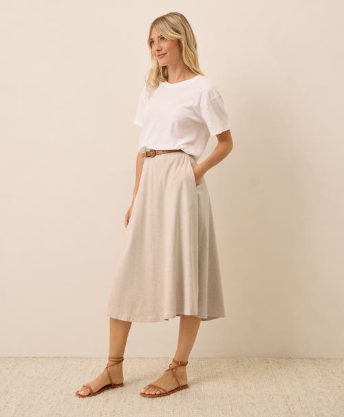Pact Fit & Flare Midi Skirt In Neutral