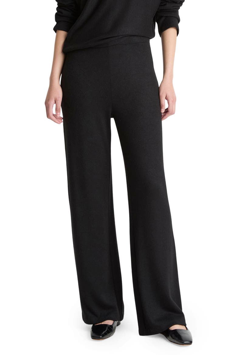 Cozy Wide Leg Pants, Main, color, BLACK