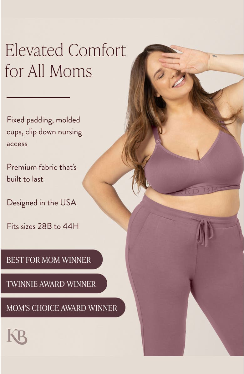 Kindred Bravely Sublime Contour Maternity & Nursing Bra-Sizing Available from B-D Cup, Alternate, color, Twilight