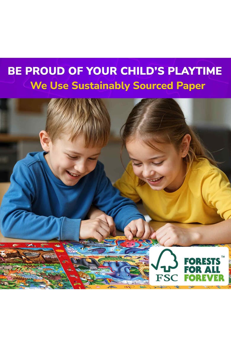 Kids Jigsaw Puzzles 100 Piece - Animal, City, Nature & Everyday Life Themes, Alternate, color, Above and Beyond