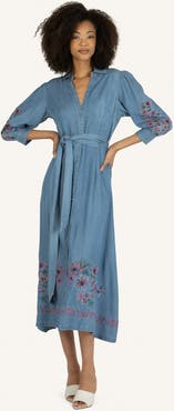 Super Natural by Secret Mission Lynn Dress with Flower Embroidery
