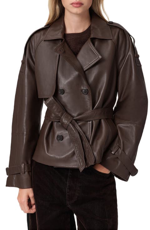 Reed Leather Trench Jacket