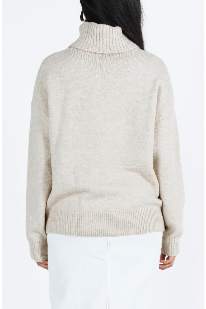Oswin Oversize Turtleneck Sweater, Alternate, color, BEIGE
