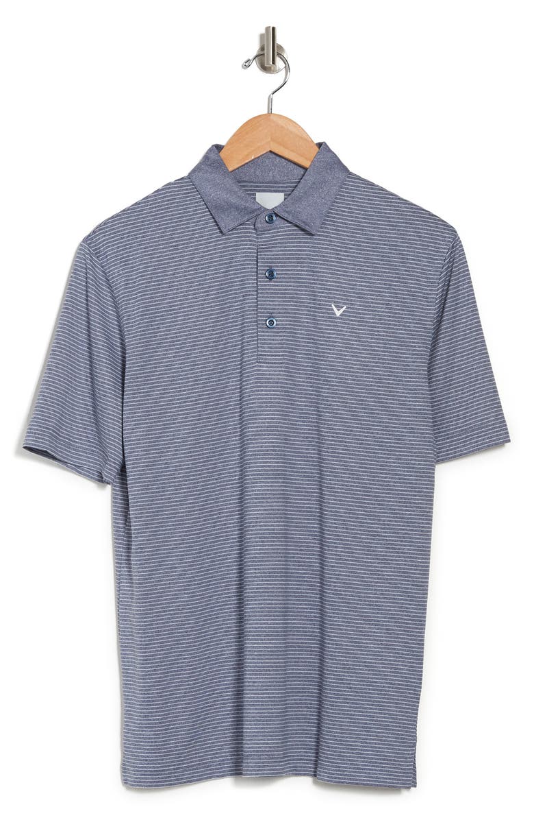 Callaway Golf<sup>®</sup> Callaway Golf Heather Micro Stripe Polo, Alternate, color, Navy Chambray Heather