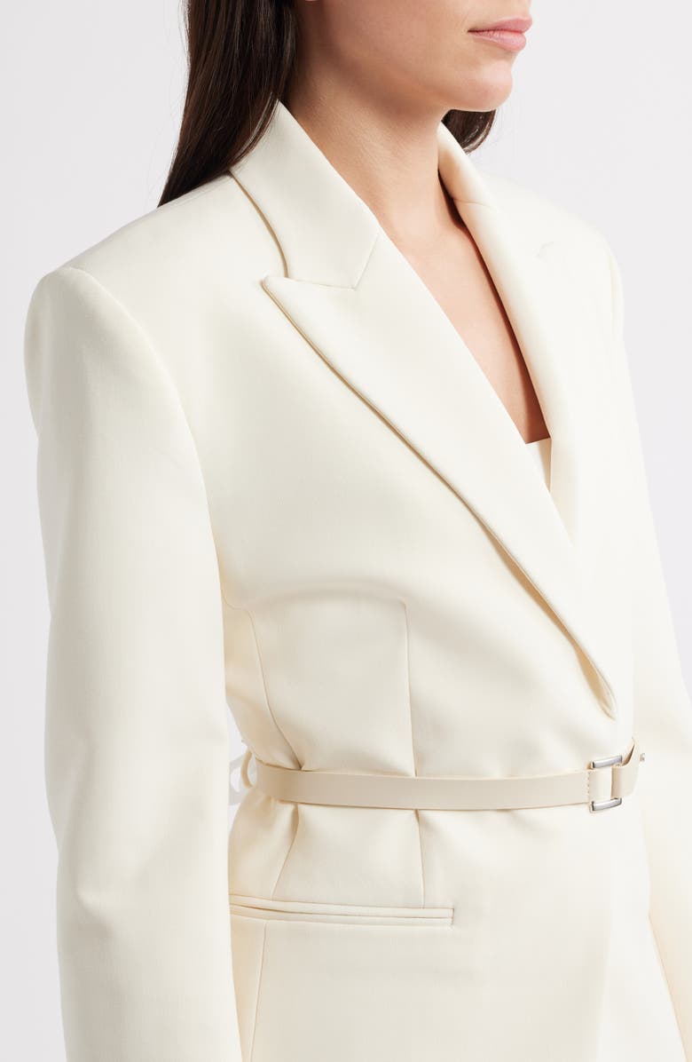 MANGO Blance Belt Blazer, Alternate, color, Light Beige