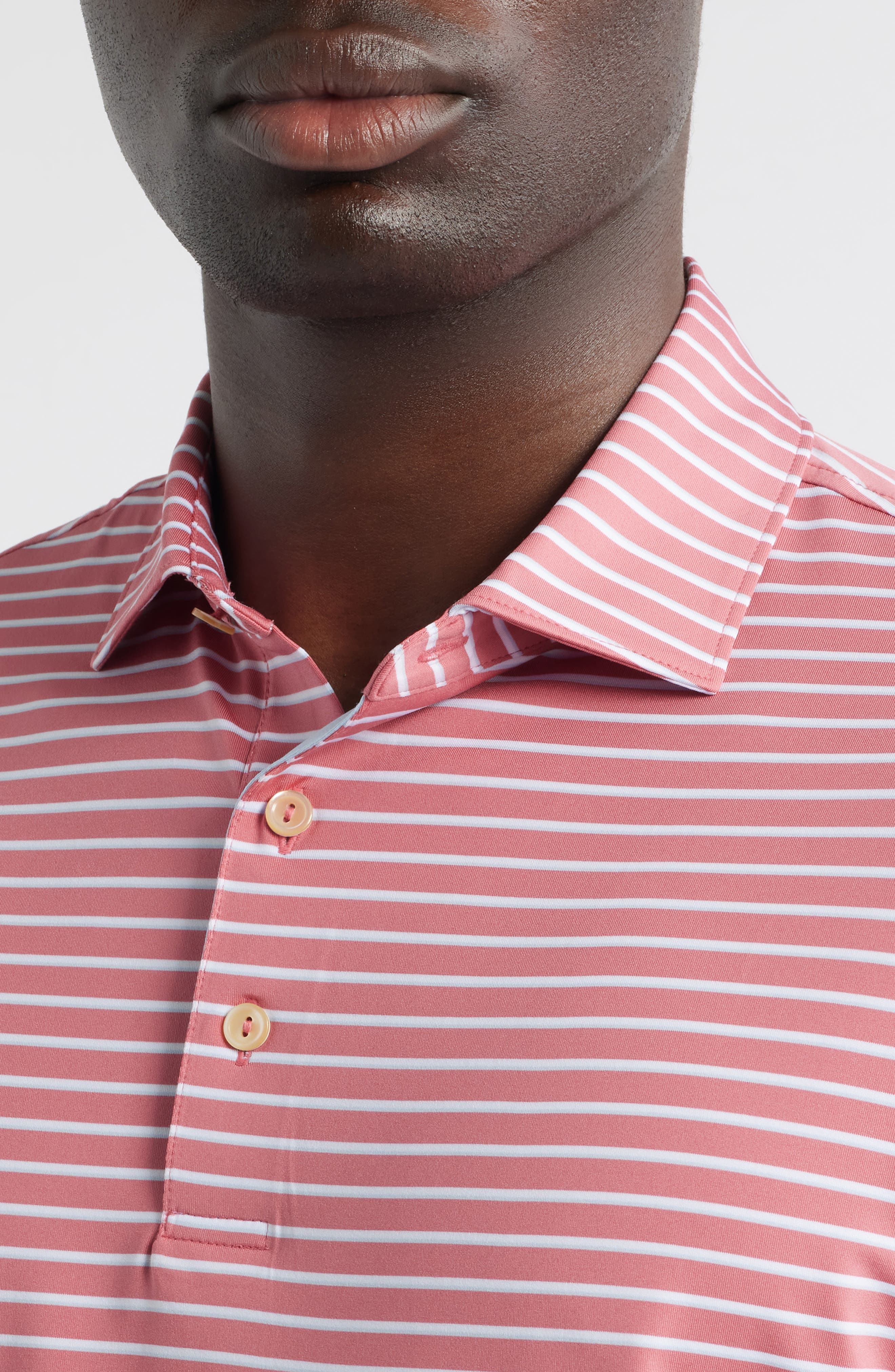 Мужские Peter Millar Dunnes Stripe Performance Jersey Polo — фото 4