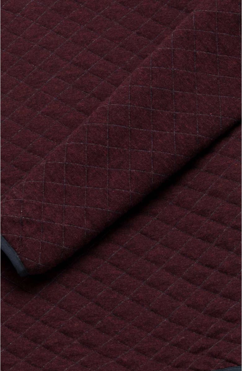 Surfside Supply Co. Ken Quilted Button Mock Neck Sweater, Alternate, color, Charcoal Heather