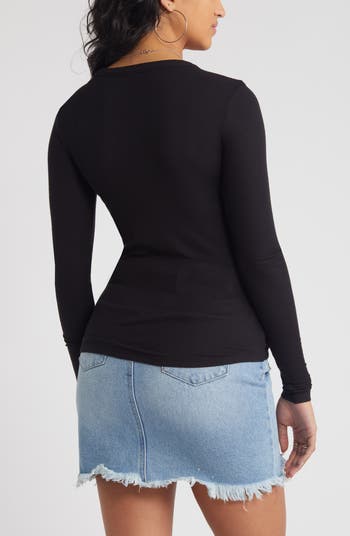 Ribbed Long Sleeve T-Shirt