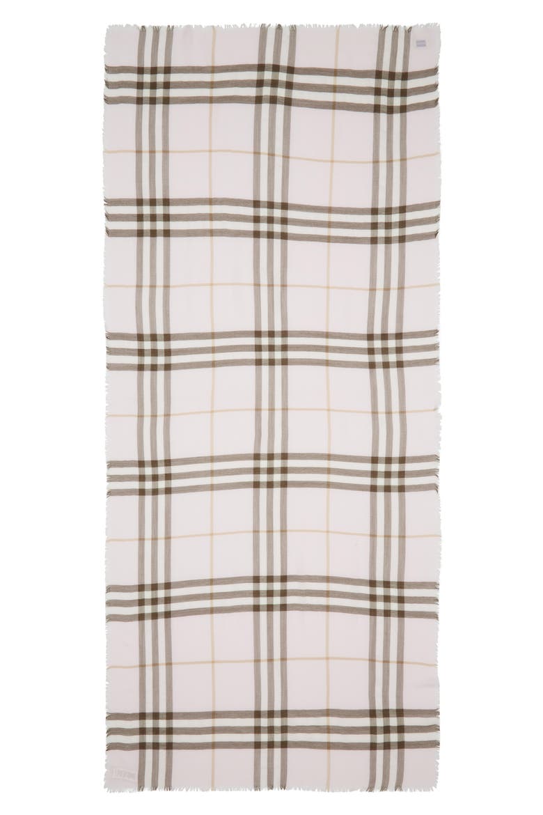 Giant Check Wool Scarf, Main, color, BOW PINK