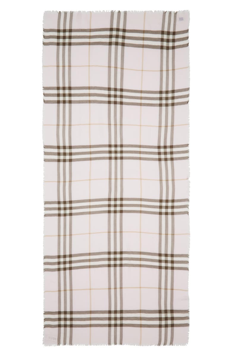 Burberry Giant Check Wool Scarf, Main, color, Bow Pink