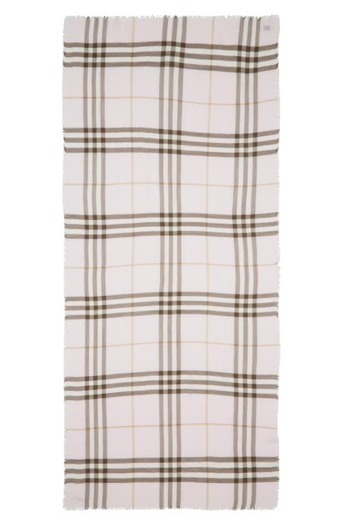 Giant Check Wool Scarf