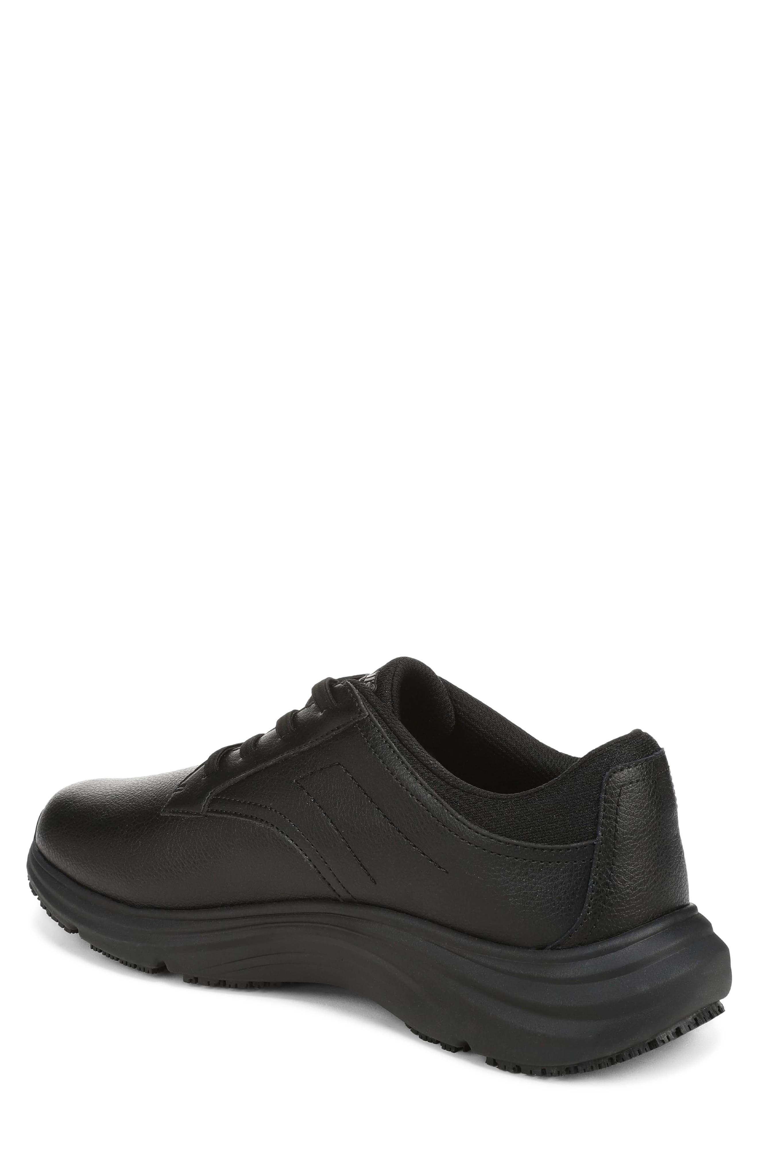 Locked In Slip Resistant Sneaker, Alternate, color, BLACK LEATHER