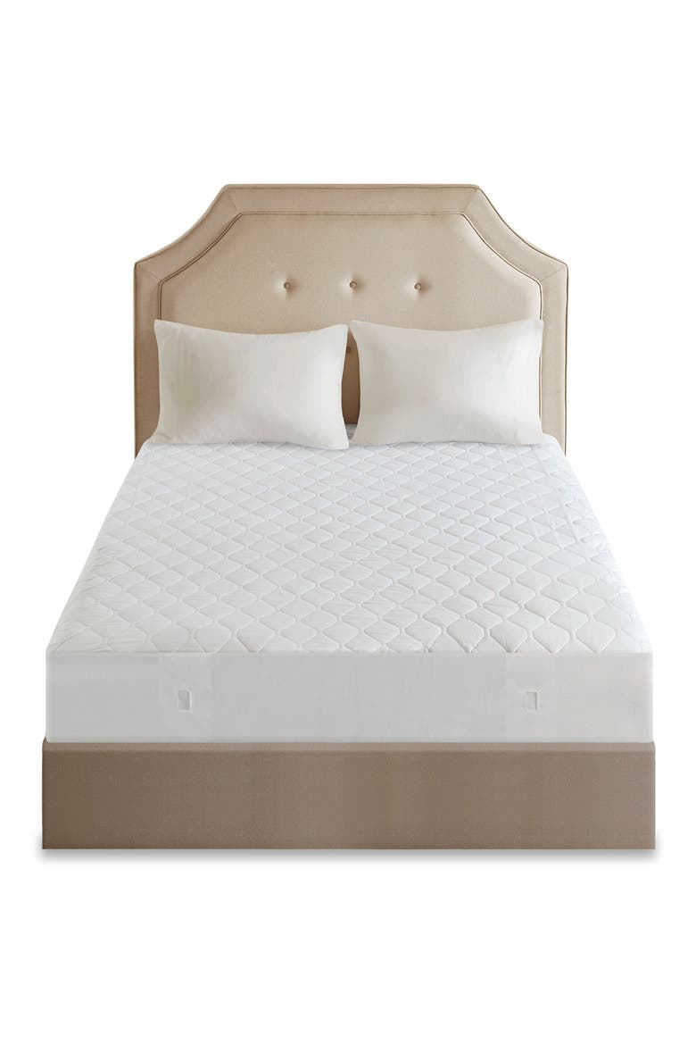 Heated Mattress Pad, Main, color, WHITE